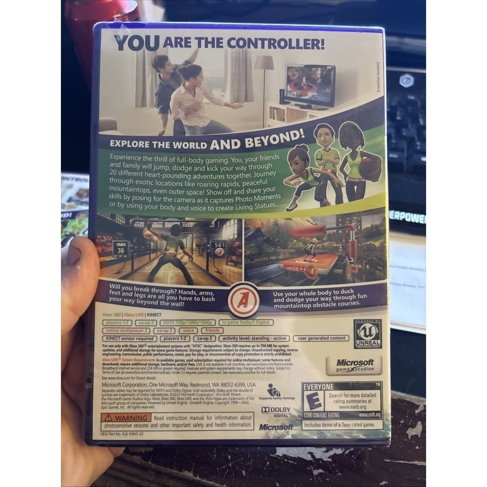 Microsoft Xbox 360 Kinect Adventures! Complete With Manual A+