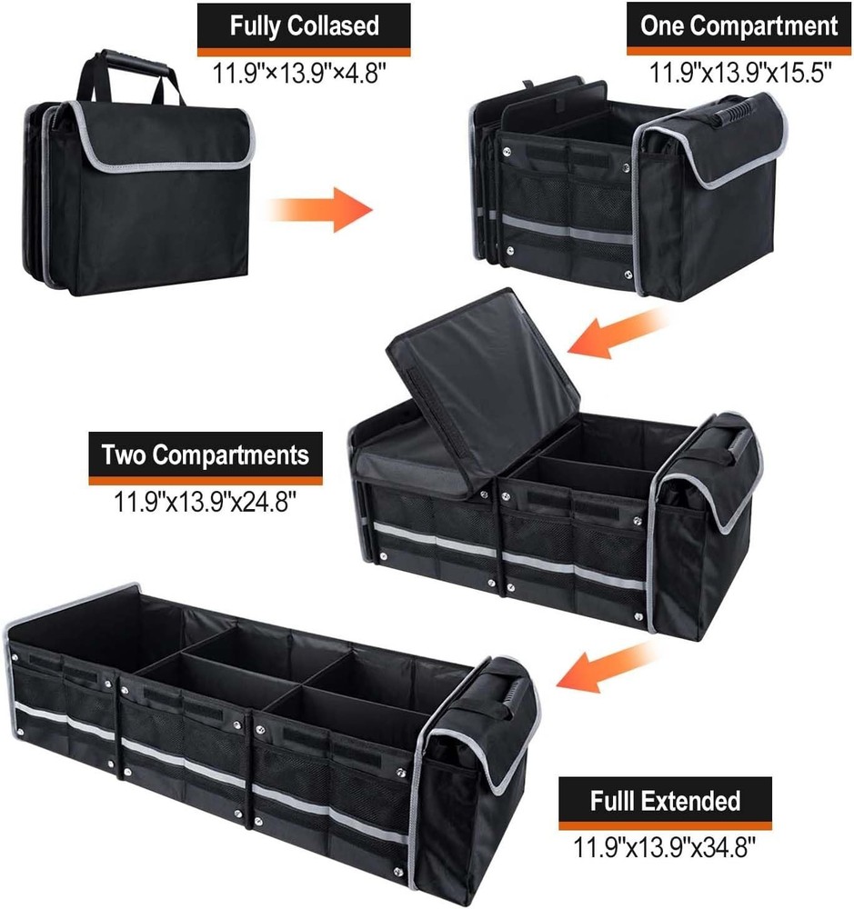 Multi-Functional Car Trunk Organizer with Cooler - Waterproof & Ergonomic Design
