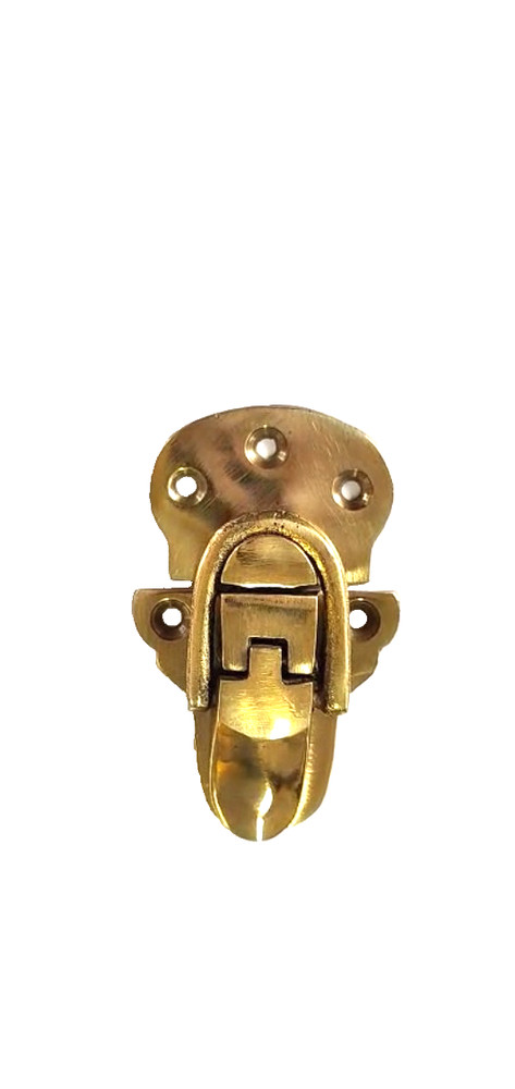 2 solid brass small 2.1/2" Trunk Catch Hasp latch for Suitcase box old Style