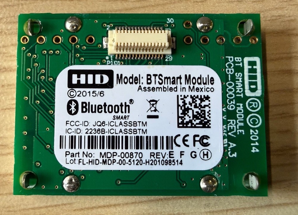 HID MDP-00870  MultiClass SE iClass Proximity Reader Smart Bluetooth 100+AVAIL