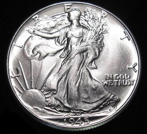 1945 Walking Liberty Half Dollar Blast White #114