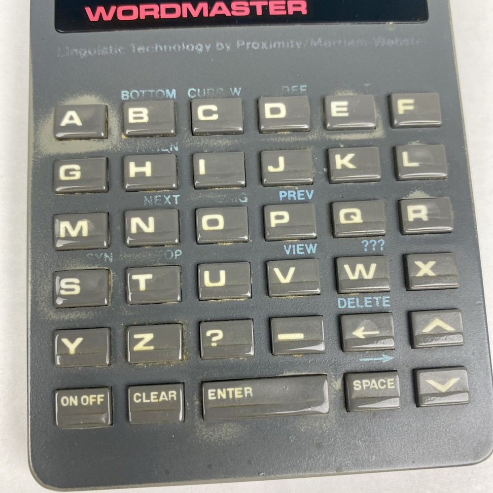 Vintage Wordmaster Model WM 1200 Electronic Dictionary Computer Handheld Retro