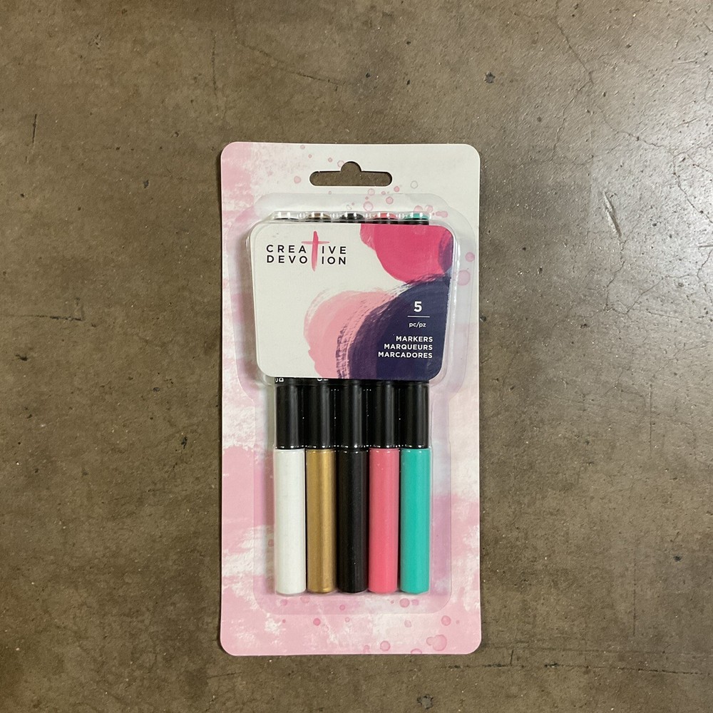 Creative Devotion Opaque Medium Tip Markers 5/Pkg - 6 Pack