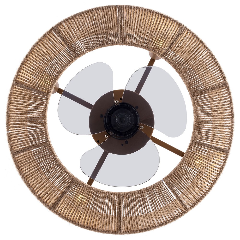 18'' Caged Ceiling Fan Light with Remote Control Chandelier Flush Mount Light