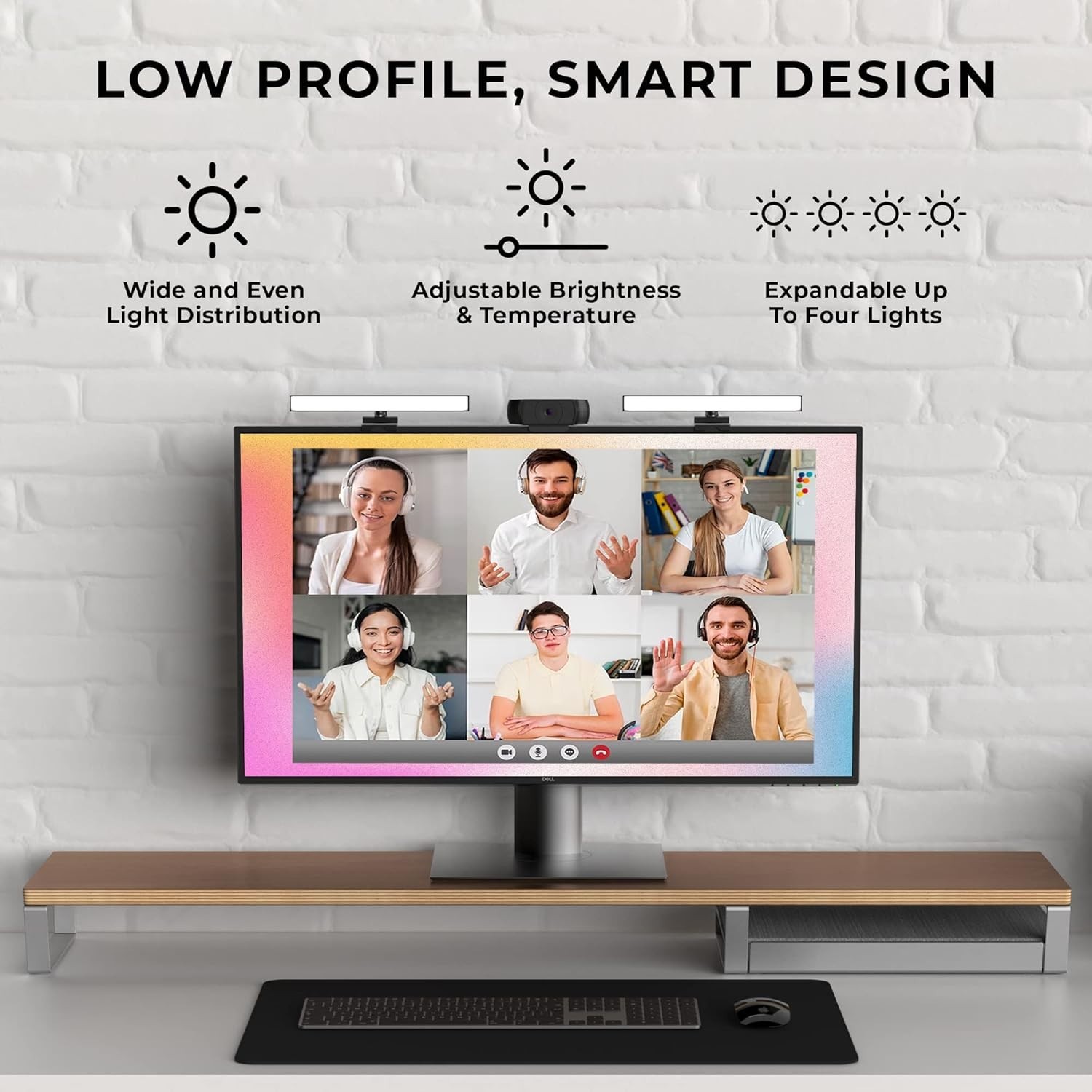 HumanCentric Video Conference Lighting - Double Kit (2-Pack) - LED Webcam Light