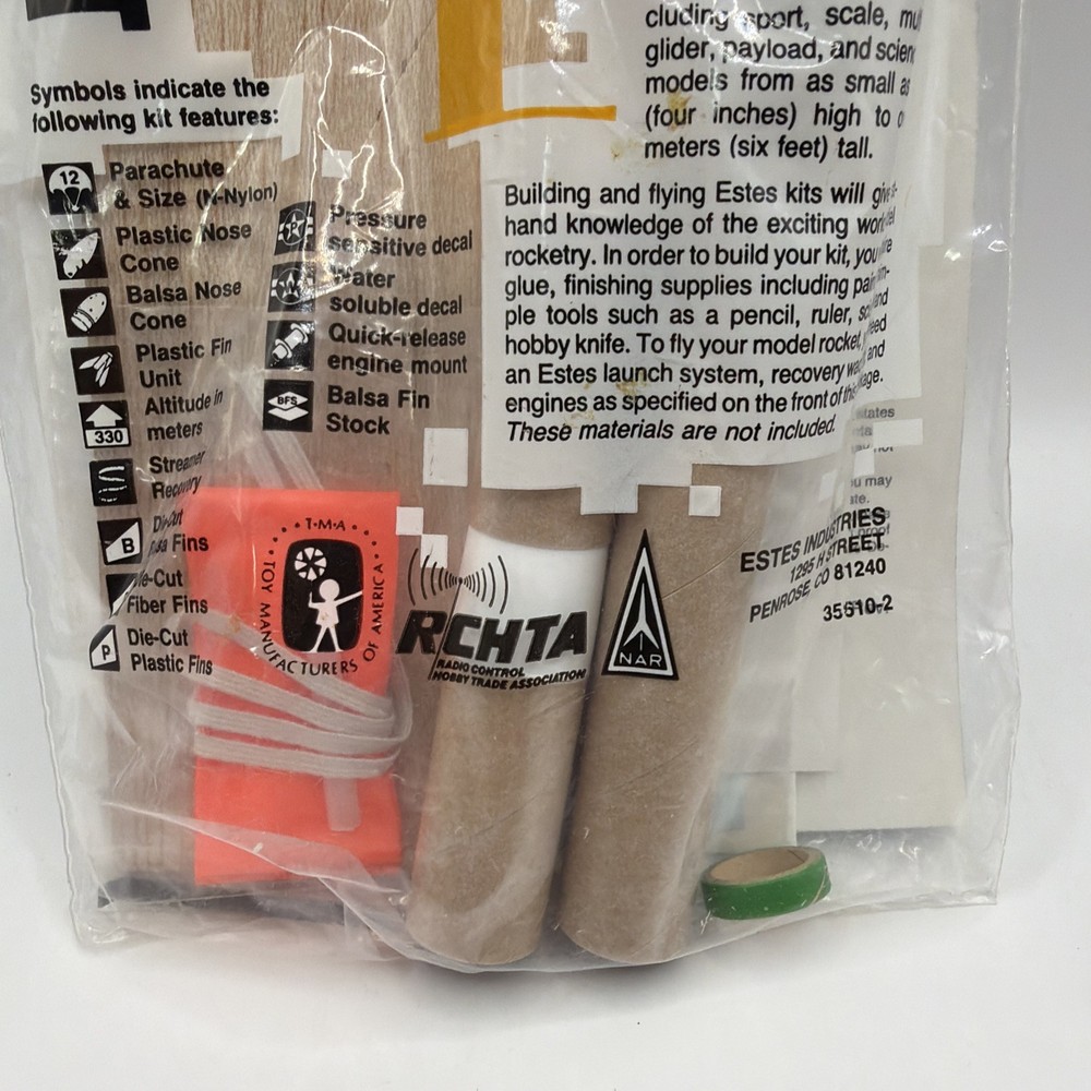 Estes Solar Warrior Flying Model Rocket Kit #0895 Starship Model Rocket Sealed