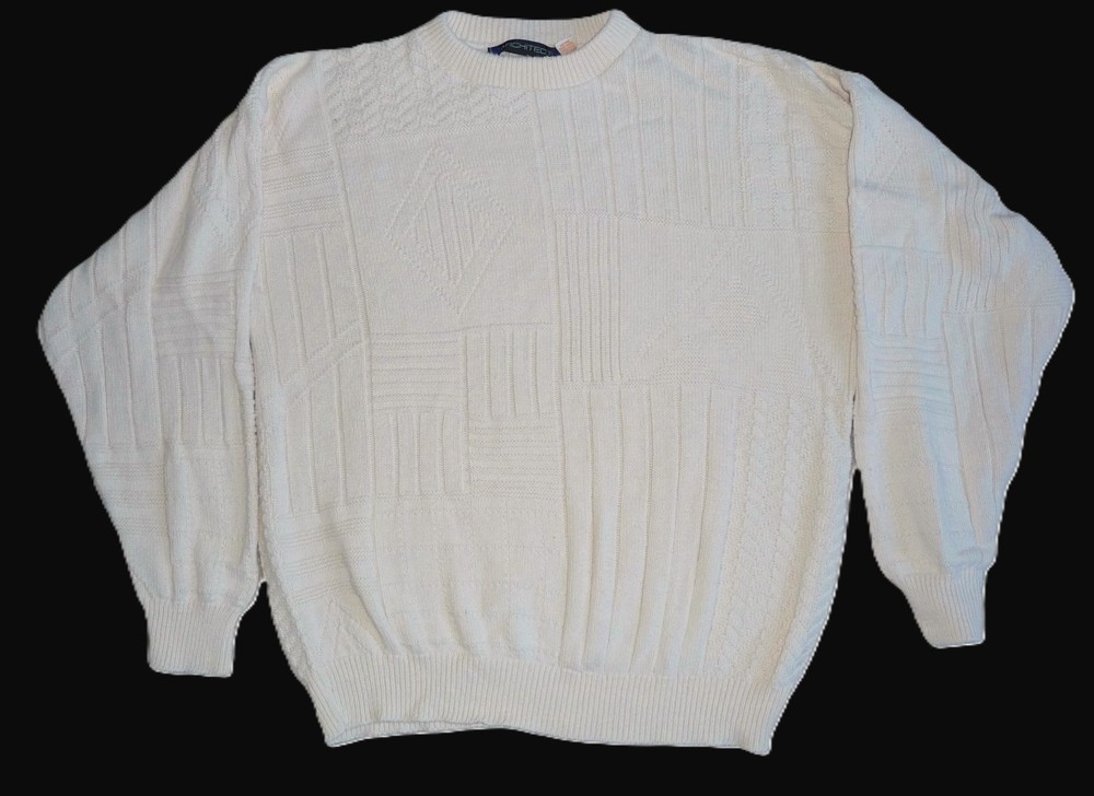 MENS OFF WHITE PULLOVER SWEATER