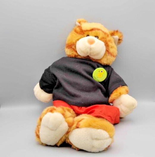 1997 Retired Dressed Chicks Rule Button Build A Bear Tabby Striped Cat 16"