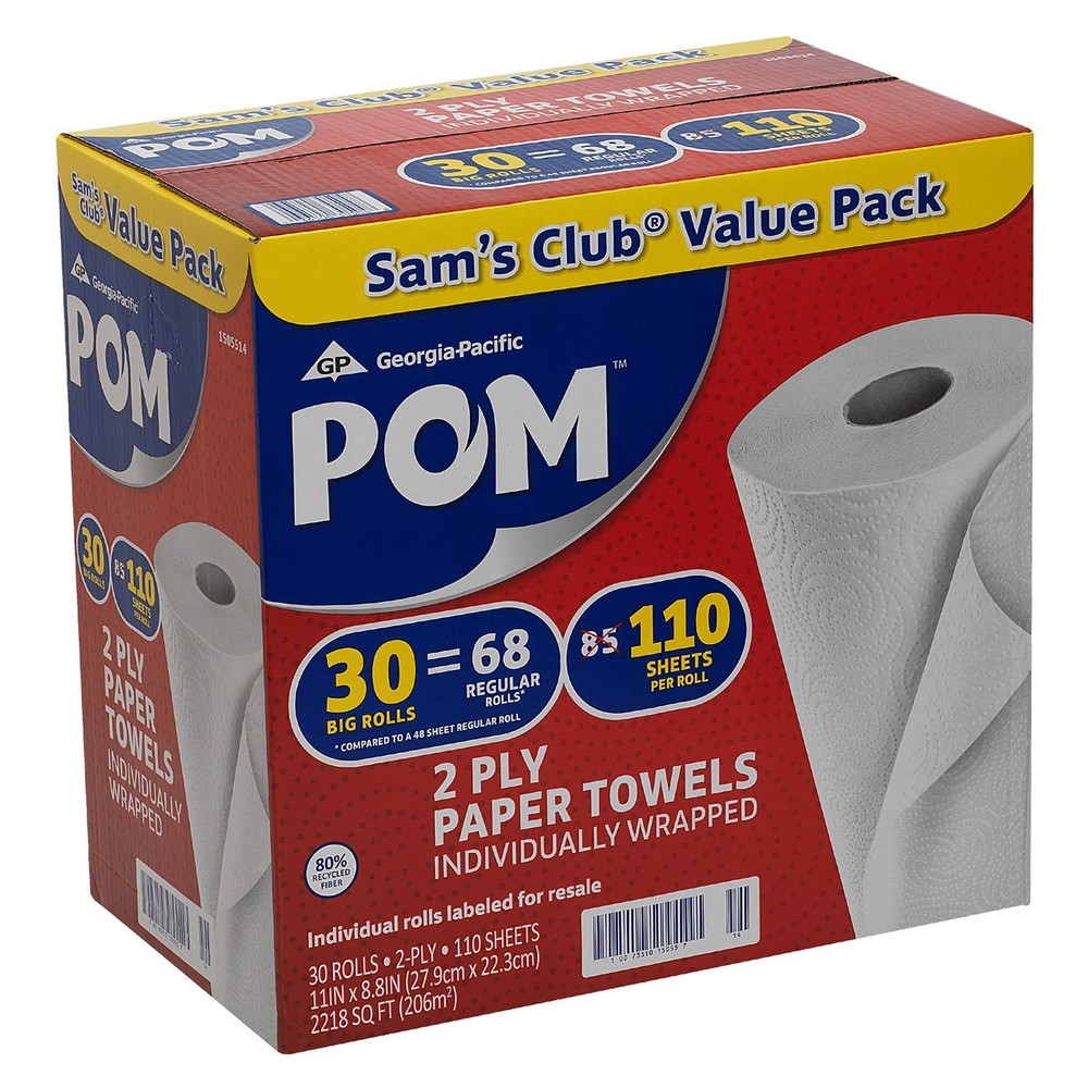 POM Paper Towels (30 Pack) (6 Pack)