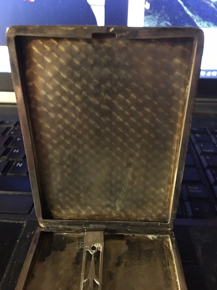 antique sterling silver cigarette case