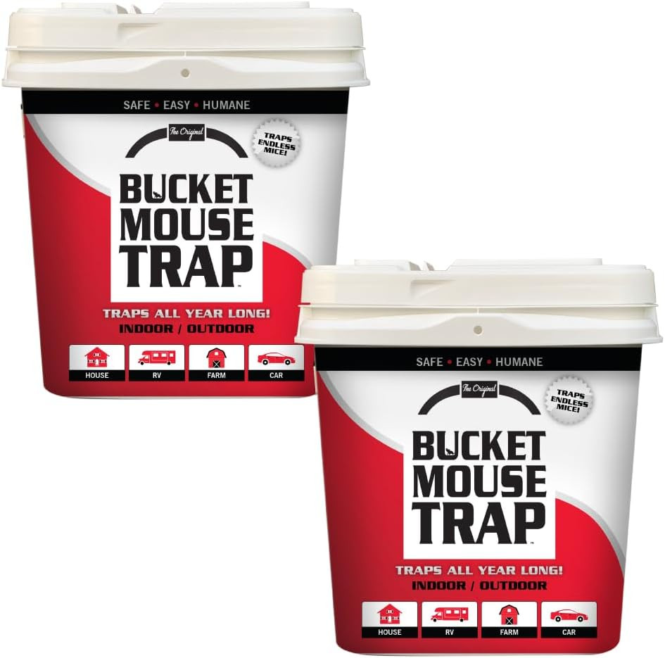 2-Pack Little Bucket Mouse Trap - Complete Kit