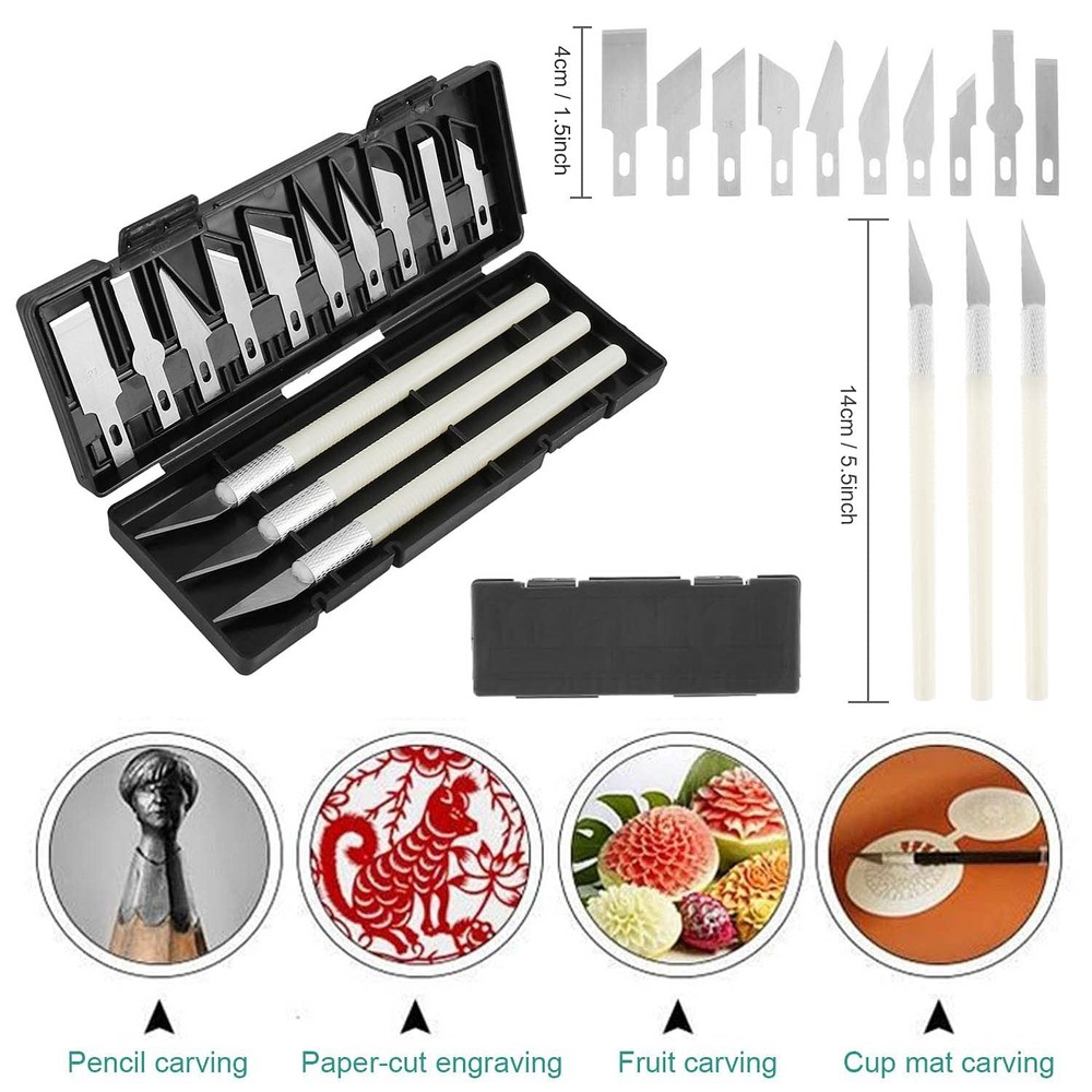 32 Piece 3D Print Tool Kit Includes Debur Tool, Cleaning, Black and Silver