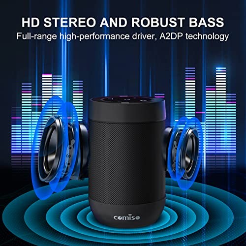 Bluetooth Speaker, Portable Bluetooth Speakers with Wireless Stereo Black