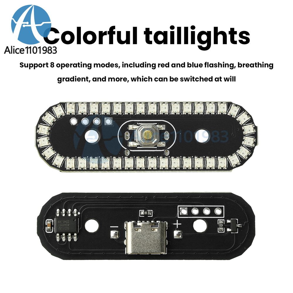 Vibrant Tail Lights Flowing Light 8-Mode Colorful LED for Drone DIY Modification