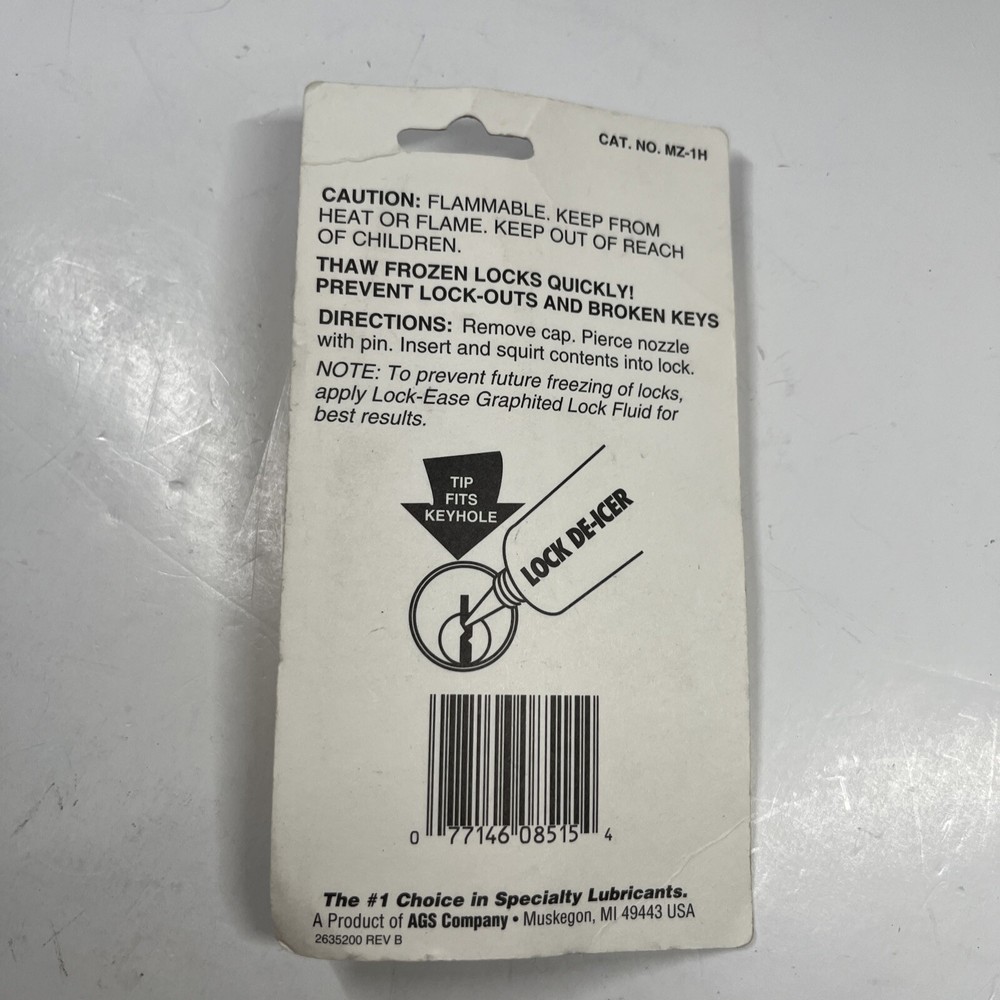 AGS Quick N Clean General Purpose Lock De-Icer 0.5 oz