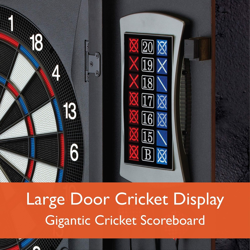 Electronic Dartboard with Cabinet Scoreboard Dart Storage Compact Target