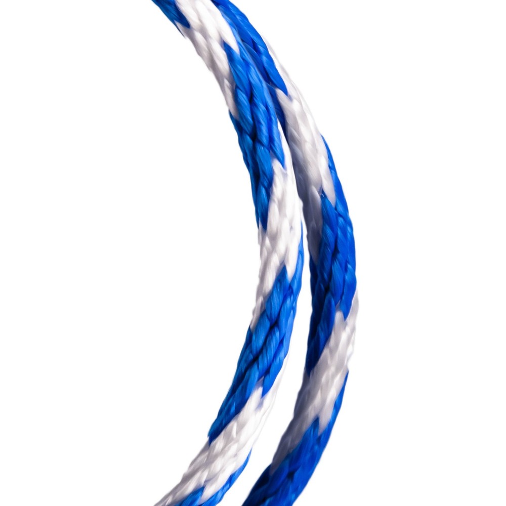 Polypropylene Solid Braid Rope, Blue and White, 3/8" x 50', 1 Each