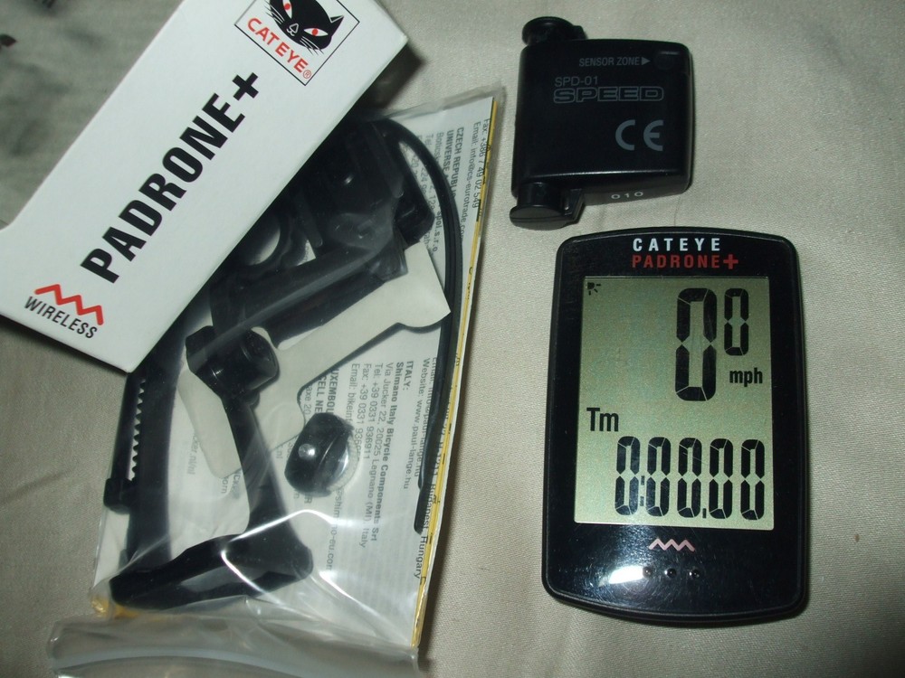 Cateye Padrone + (Padrone Plus) Wireless Cycling Computer, CC-PA110W