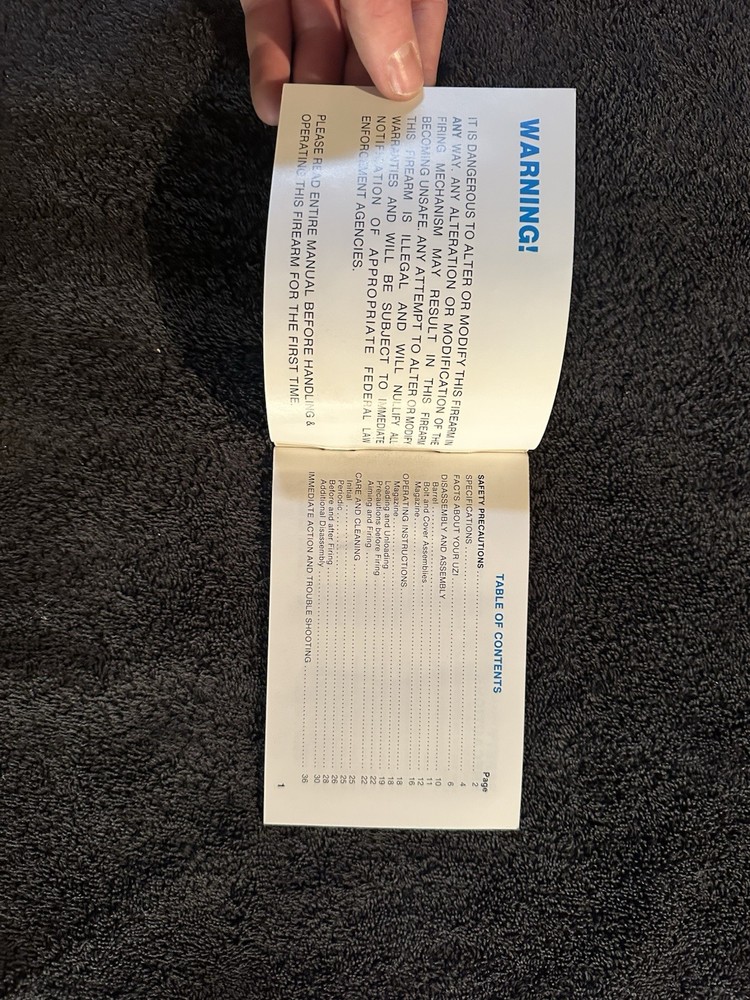 Uzi Instruction Manual