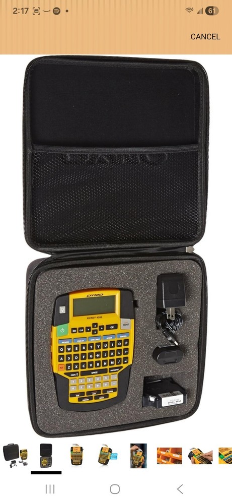 Dymo Rhino 4200 Case Kit All-purpose Labeling Tool 19MM 3/4" Bundle