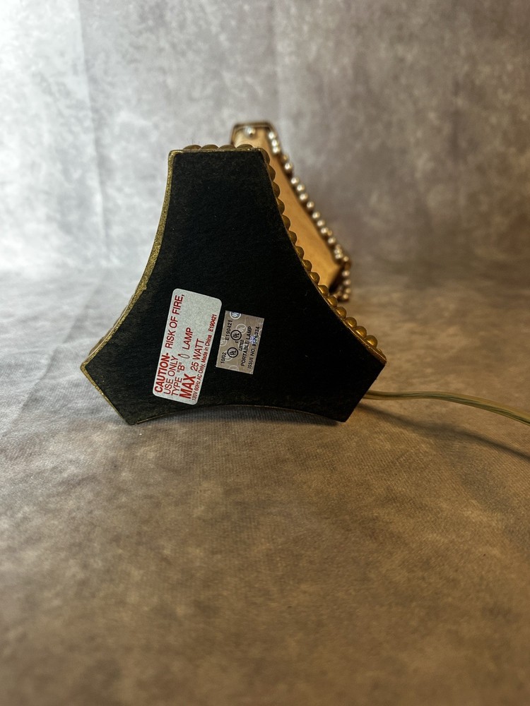 Vintage 12 Inch Triangle Accent Lamp.