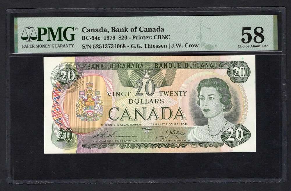 Canada 20 Dollars 1979 BC-54c About Uncirculated