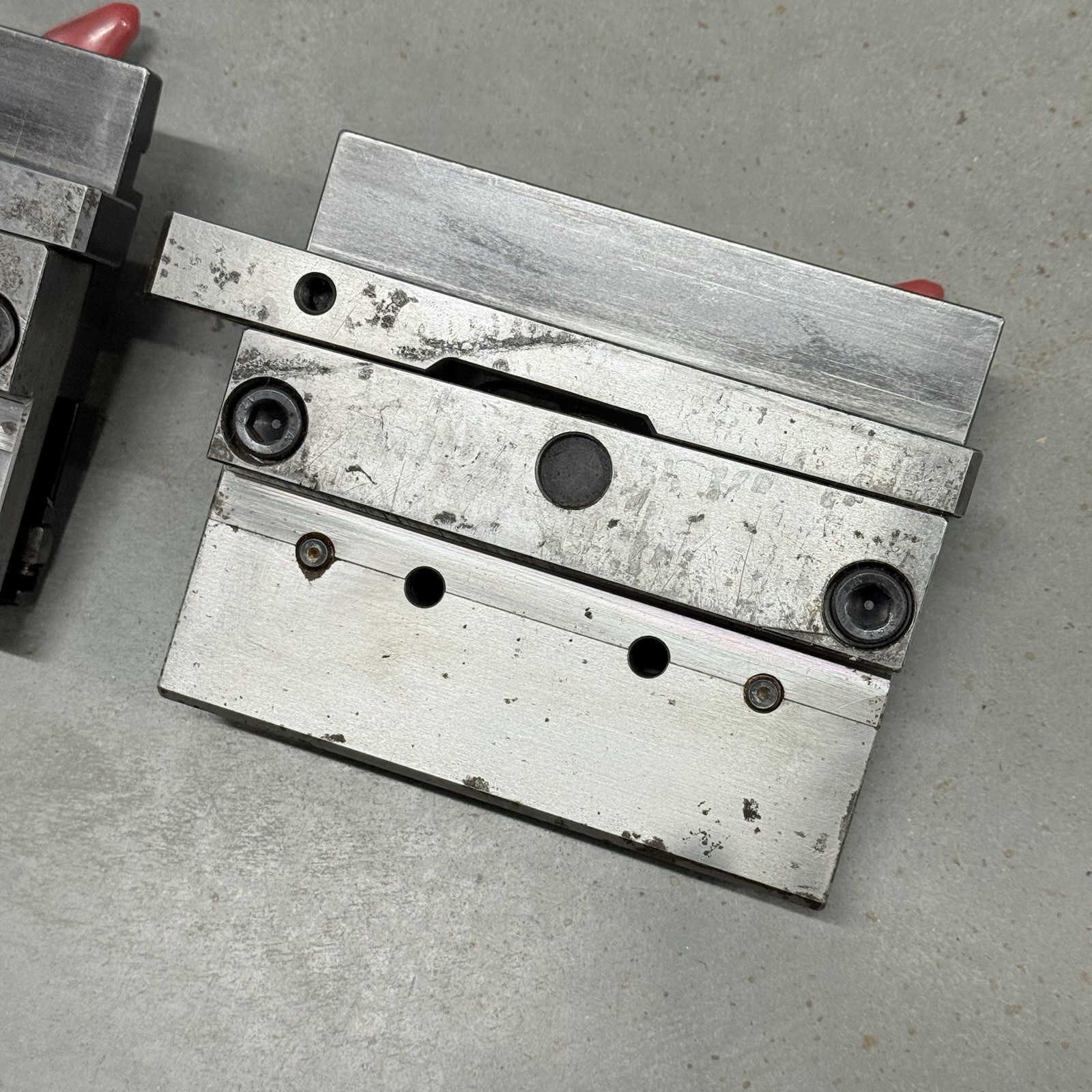 (2) Genuine Amada Single Slide Press Brake Quick Release Clamp Punch Holders