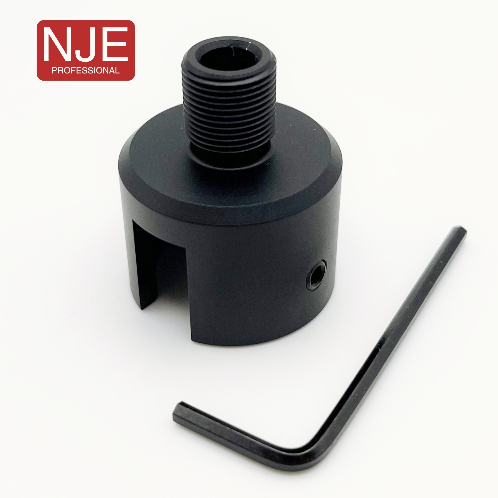 Ruger .22 Mark 1,2,3 (Bull) 1/2"x28 TPI Muzzle Brake Adapter Black Aluminum