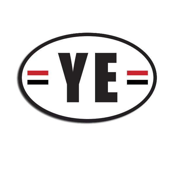 Yemen Oval Sticker Decal