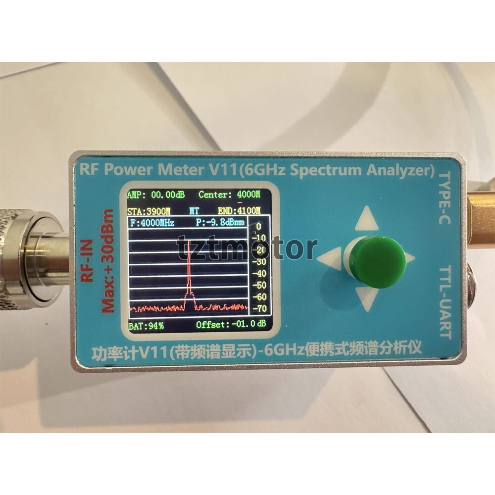 RF Power Meter V11 & 6GHz Spectrum Analyzer (Main Unit+Cable+SMA Adapter)