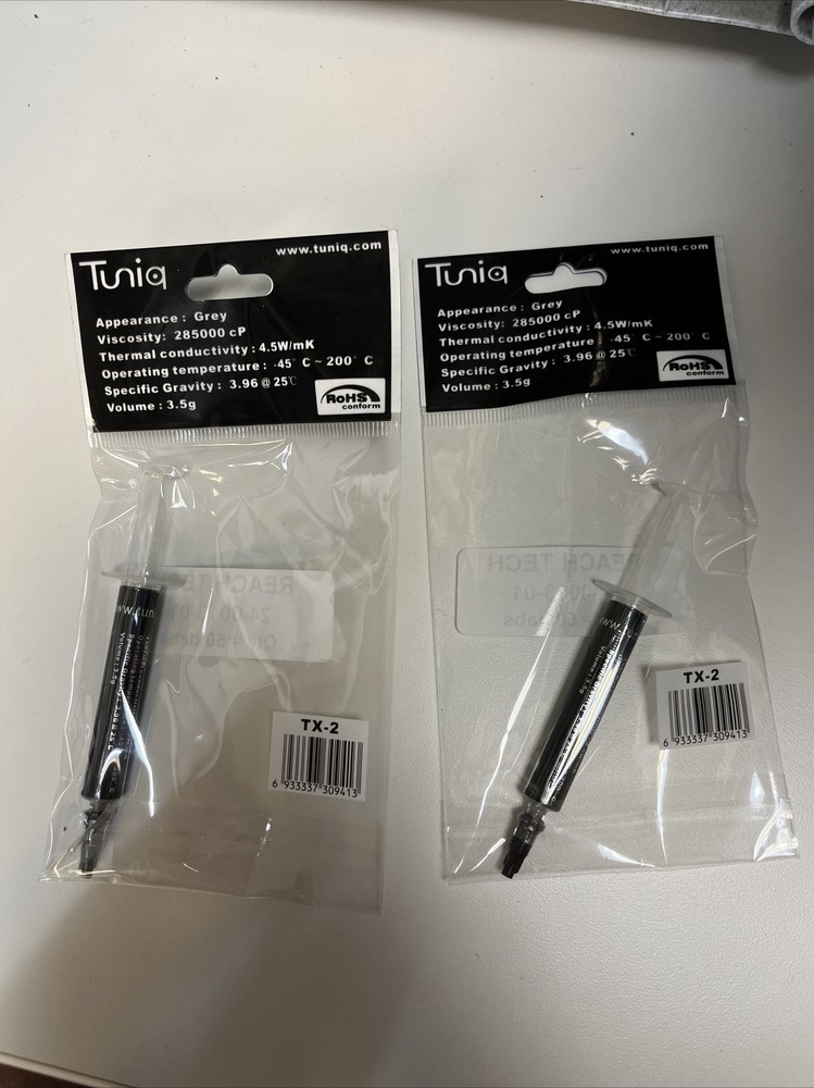 2-Pack Sealed Tuniq TX-2 High Performance Thermal Compound Paste Grease
