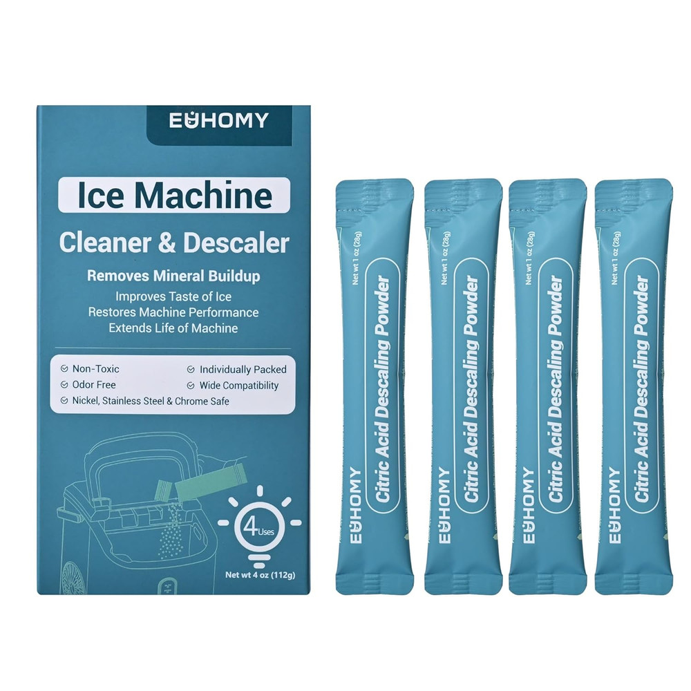 Ice Maker Cleaner & Descaler | 4 Use & Individually Packed | Ice Machine Cleaner