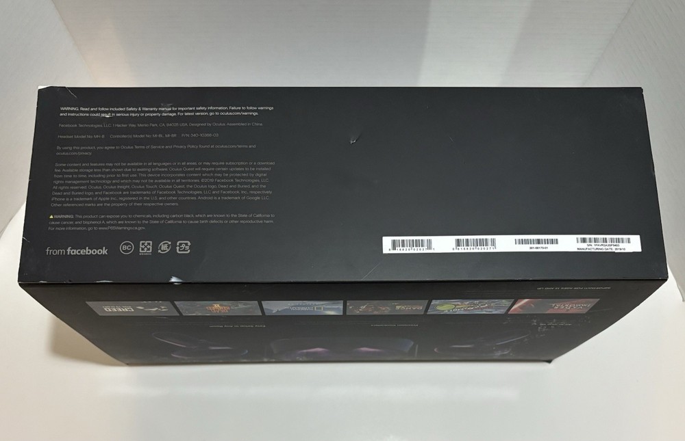 Oculus Quest 1 Empty Box