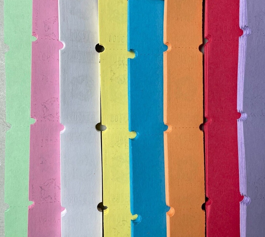 Star Tickets Roll of 2000 Single Stub For Carnivals Fun Fair Festivals Raffle