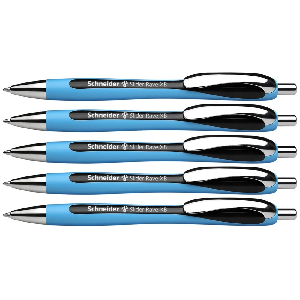 Extra Broad Ballpoint Pen Set, 1.4mm, Retractable - Black