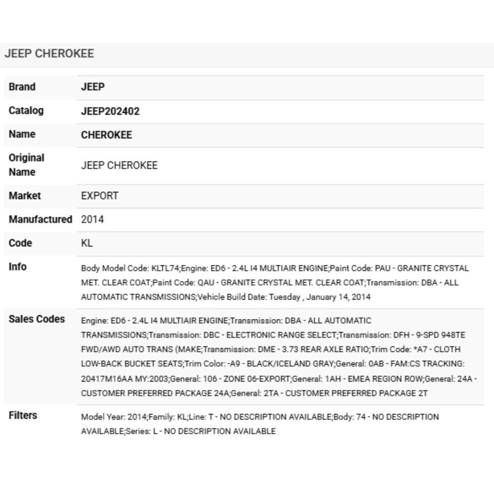 2014 Jeep Cherokee Brake Sensor Wire Bracket 68197225AA