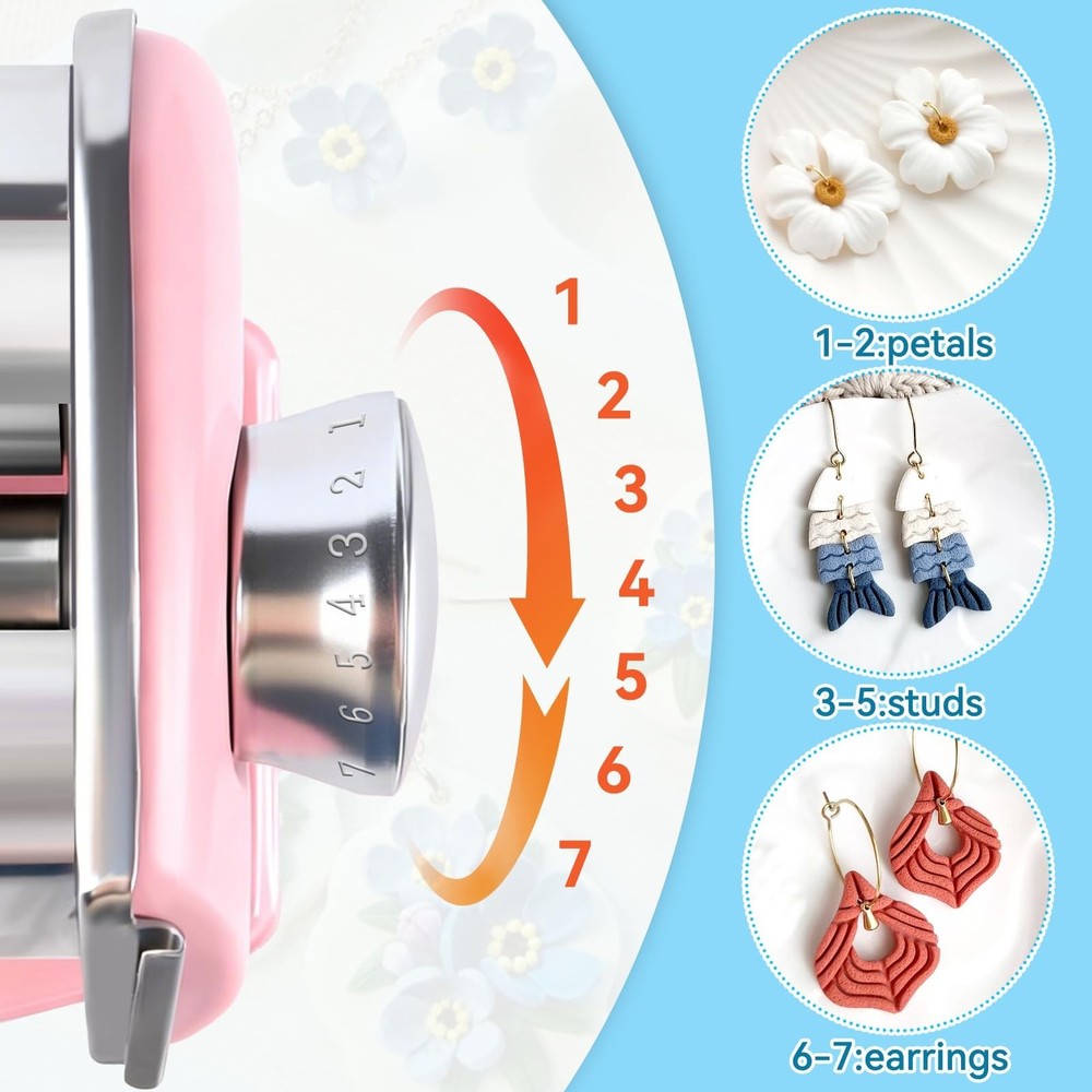 Polymer Clay Press Machine,Clay Roller Machine,Includes Clamp and Hand Crank,...