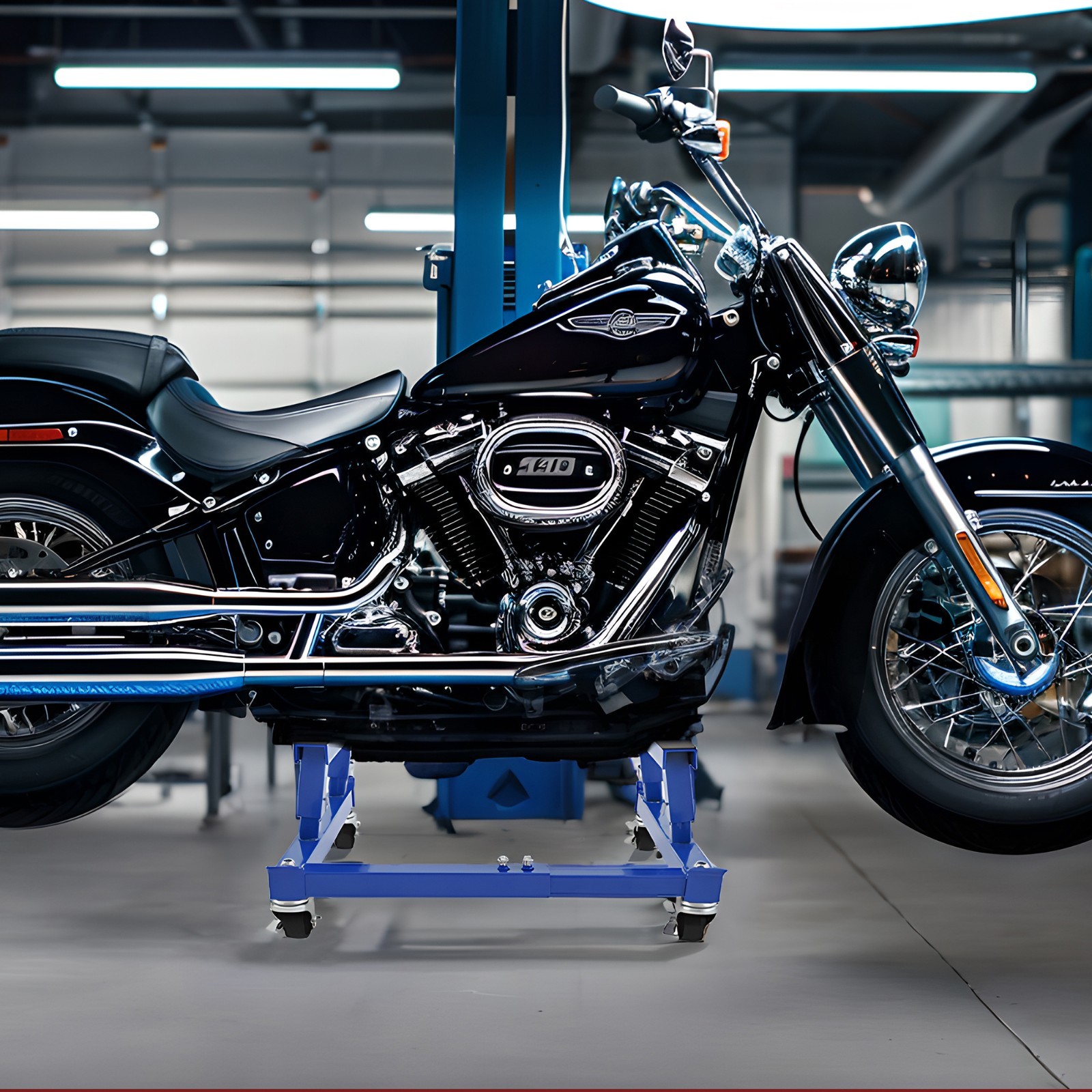 ATV Motorcycle Engine Cradle Dolly, Motorcycle Dolly, Engine Stand ,Blue