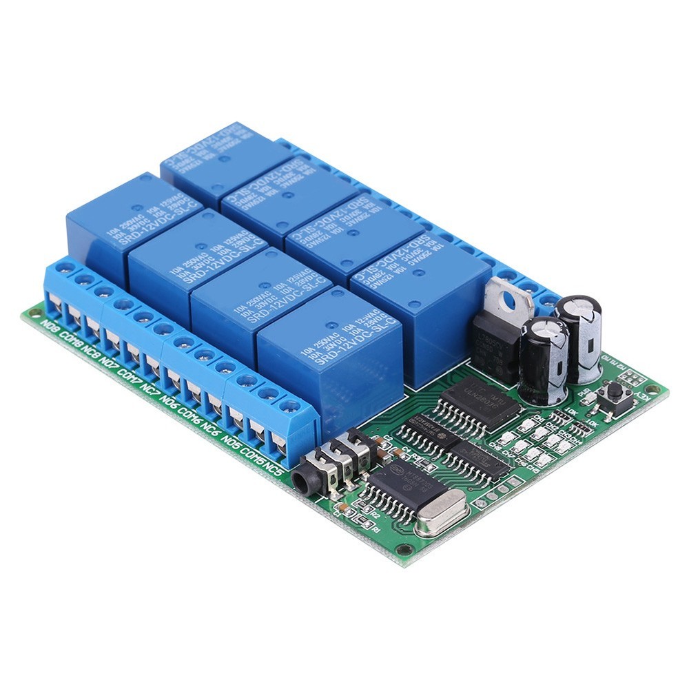 DC 12V 8CH DTMF Relay Phone Voice Decoder Remote Control Switch For DIY