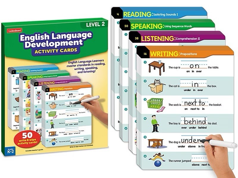 Lakeshore English Language Development Activity Cards-LL572-Grade K-2