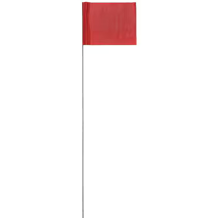 Presco 2336R-200 Marking Flag, Pvc, Solid, 2.5" L., 100 Pk