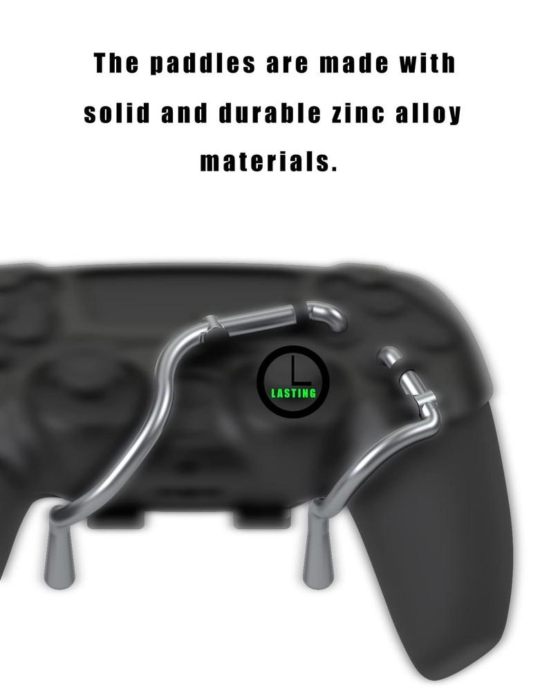 FPS Mechanical Paddles Attachment for PS5 Controller - Back Buttons, Black