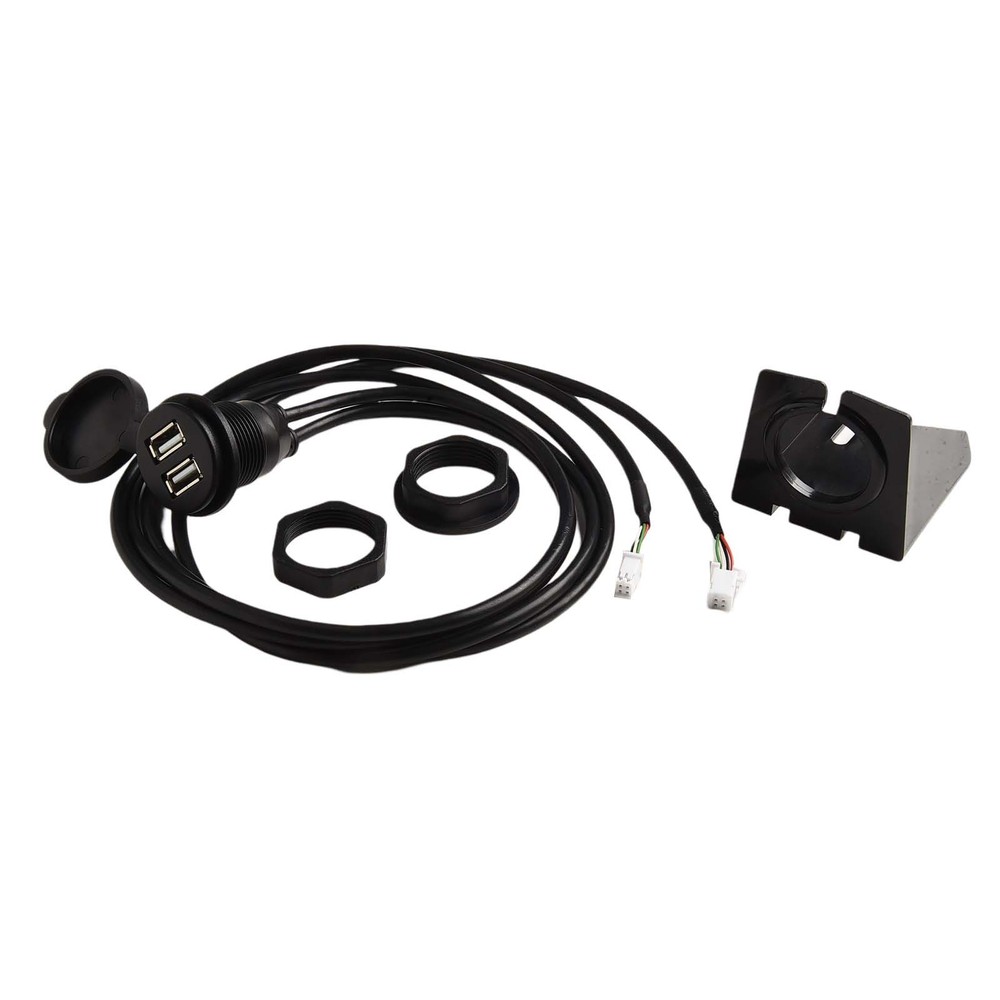 Convenient Flush Mount Car Dual USB Port Panel Adapter 145cm Cable Length