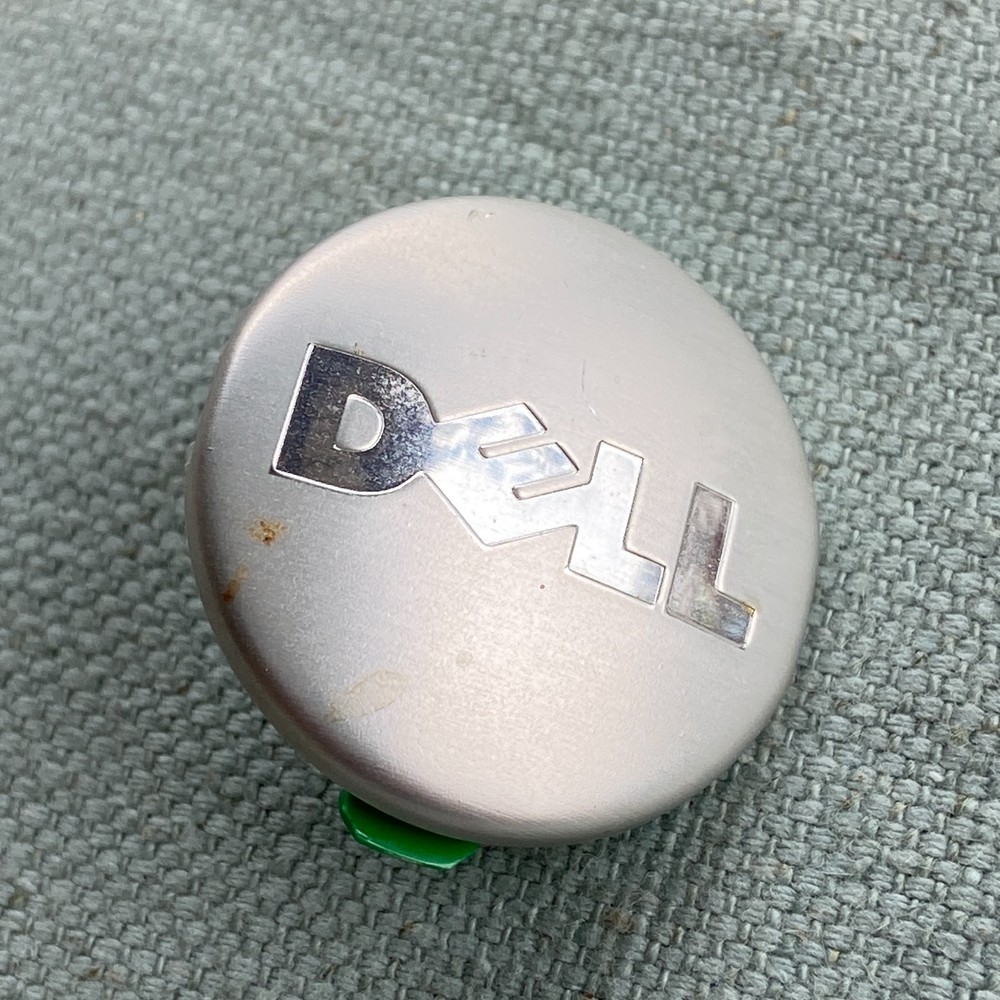 Dell Round Silver Optiplex Dimension Computer Logo Emblem Vintage Electronics