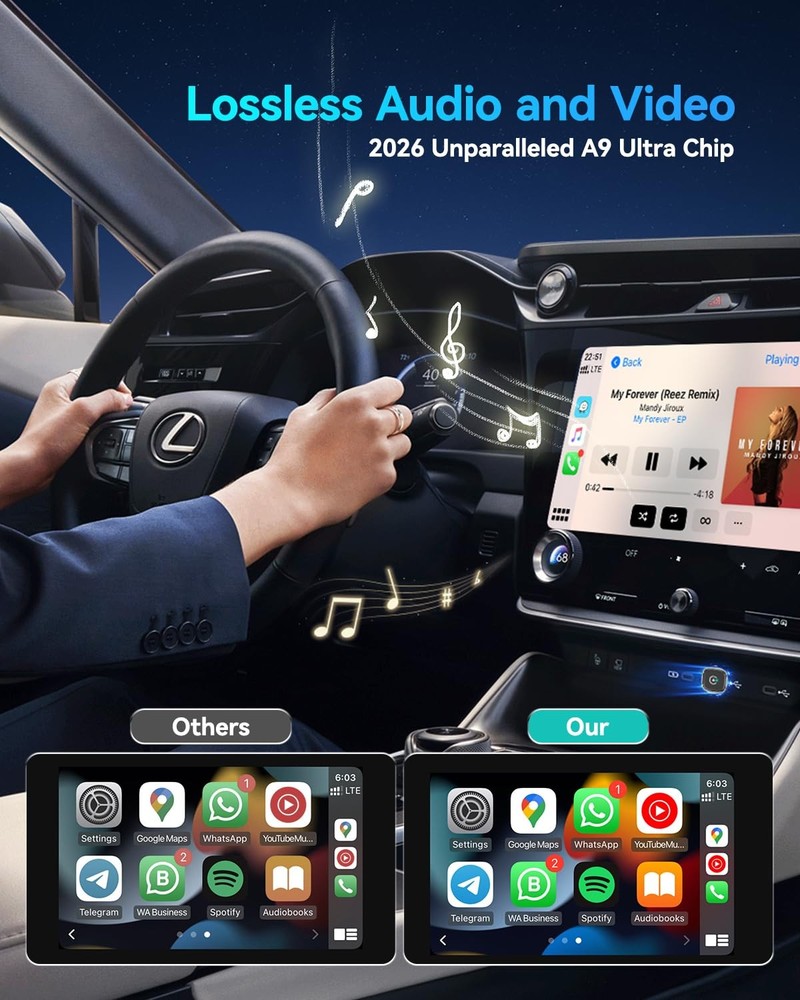 2026 Ultra Mini Wireless Carplay Adapter for iPhone & Android Auto