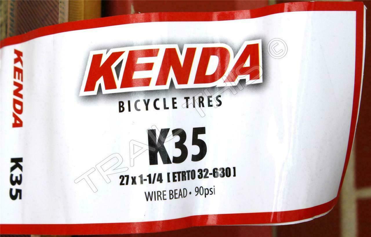 2-Pack Kenda K35 Gumwall 27x1-1/4" Road Bike Tires Tubes & Rim Strips Set Kit