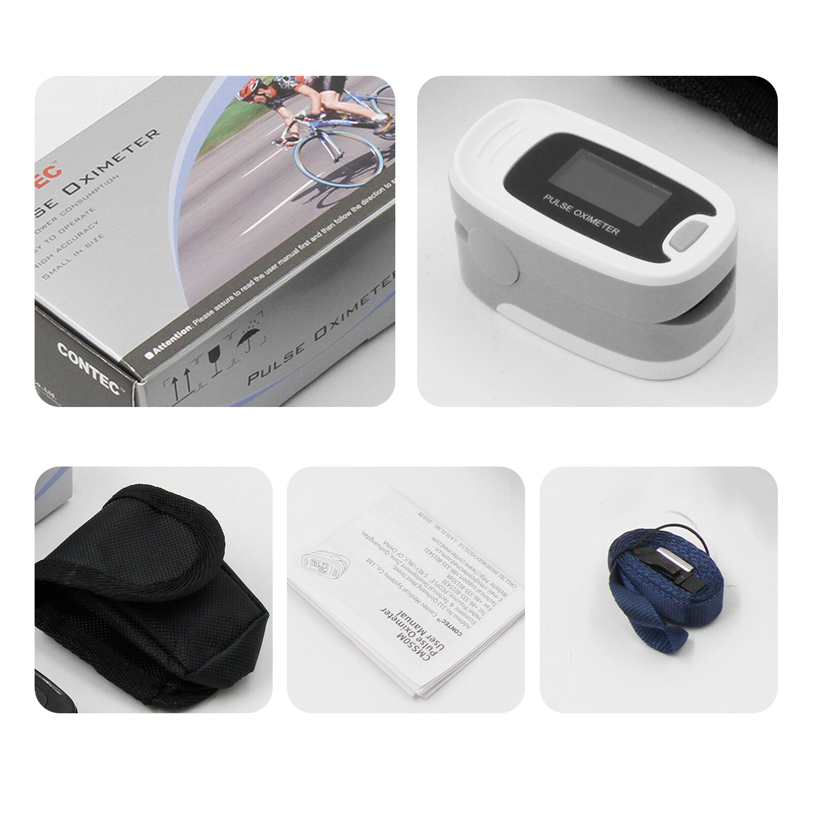 FDA Finger Pulse Oximeter OLED Blood Oxygen Meter Heart Rate SpO2 Monitor Sensor