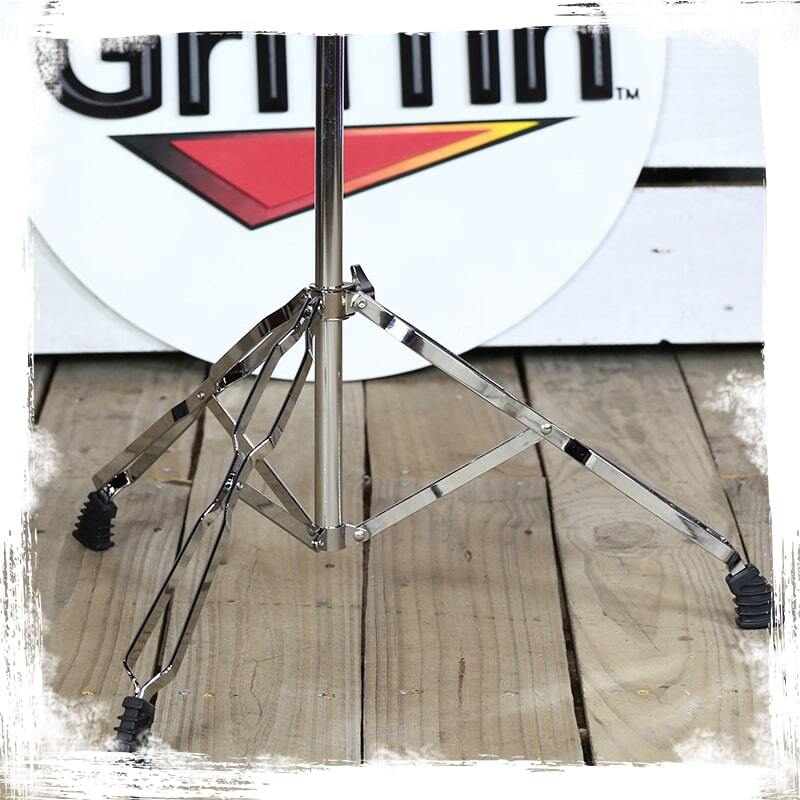 4-PACK Straight Cymbal Stand Set | GRIFFIN Percussion Chrome Drum Hardware Kit