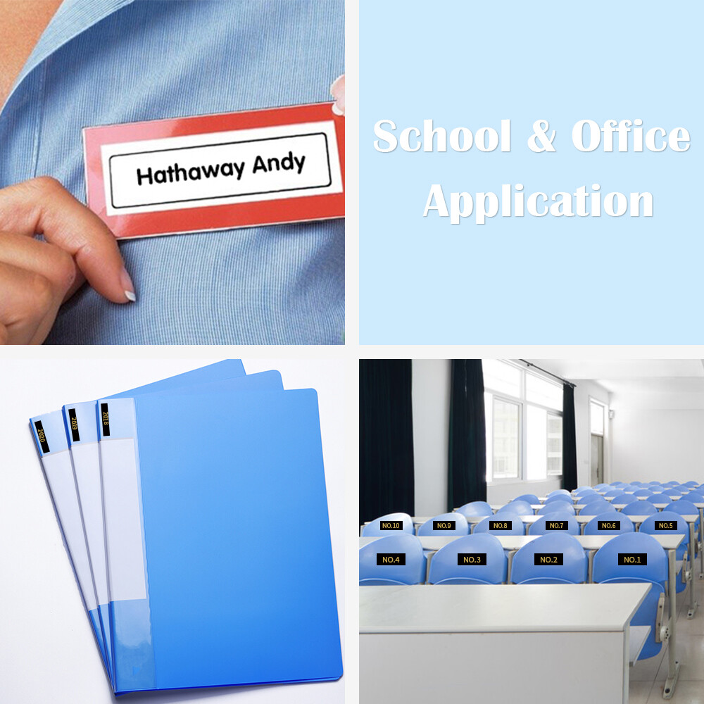 3 PK 45010 Black Clear Label Tape for DYMO D1 LabelPoint 200 250 Print 1/2" 12MM