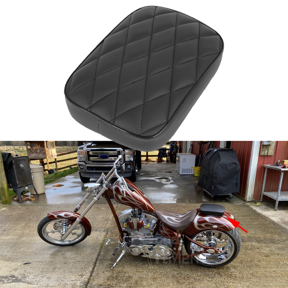 For Big Dog Chopper Rectangular Pillion Passenger Pad Seat w/ 8 Suction Cup Pad
